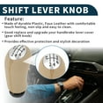 thumbnail image 3 of Unique Bargains 6 Speed Manual Gear Shift Knob for Renault Captur I No.8200079112 Gearbox Stick Shifter Lever Knob Beige Silver Tone Plastic Faux Leather 1 Pc, 3 of 6