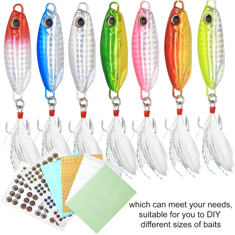 bright reflectivetape for fish lures Vertical Line Holographic Fishing Lure Tape waterproof adhesive backing 1box 22 pcs Fishing Lure