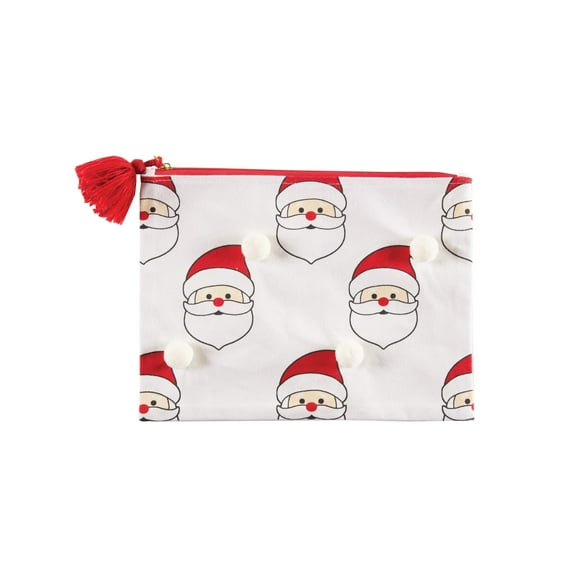 9" x 12" Santa Claus Christmas Zipper Makeup Bag Organizer Pouch