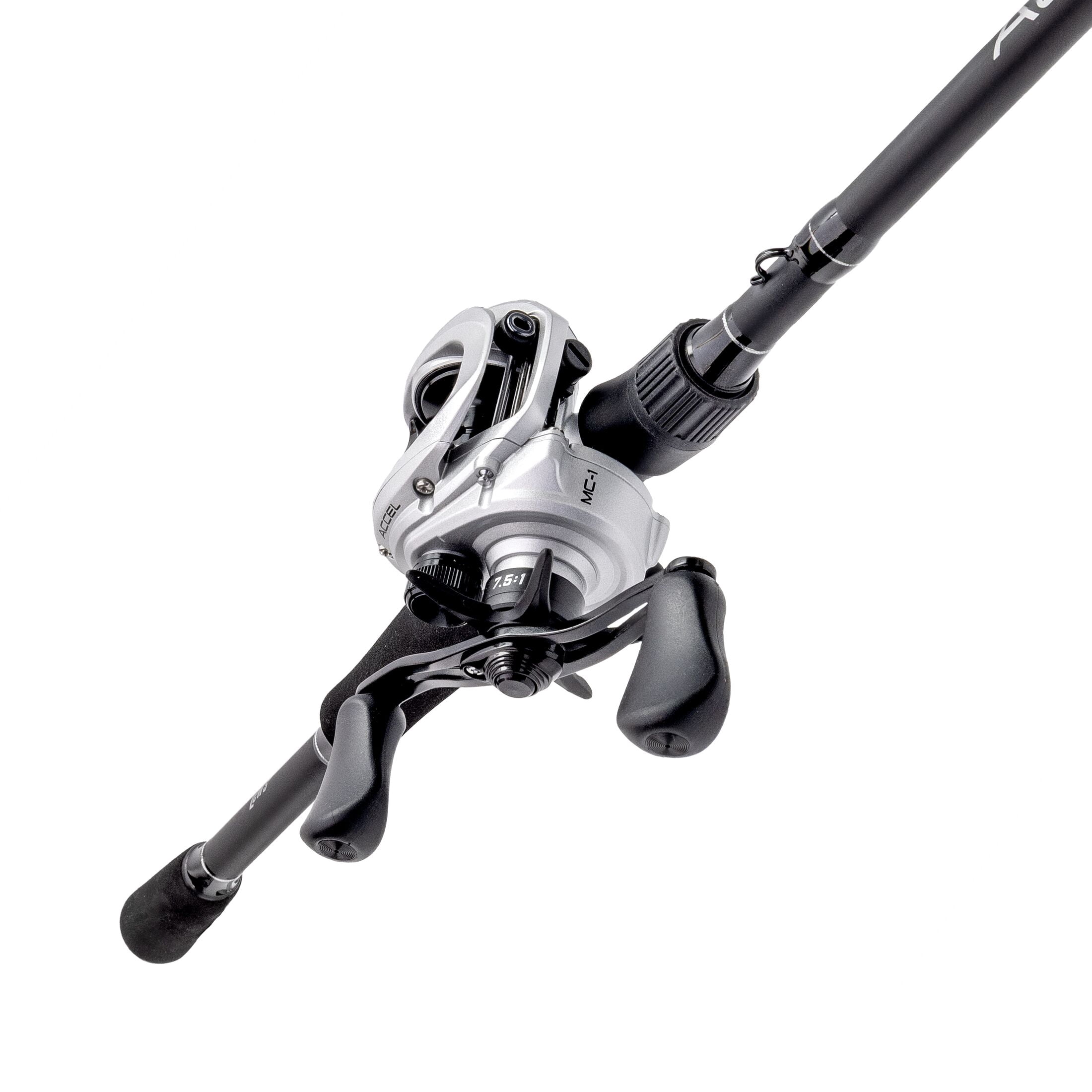 Lew’s Accel Baitcast Reel and Fishing Rod Combo, 7-Foot, 1-Piece Rod, Medium Power, RH Retrieve Reel