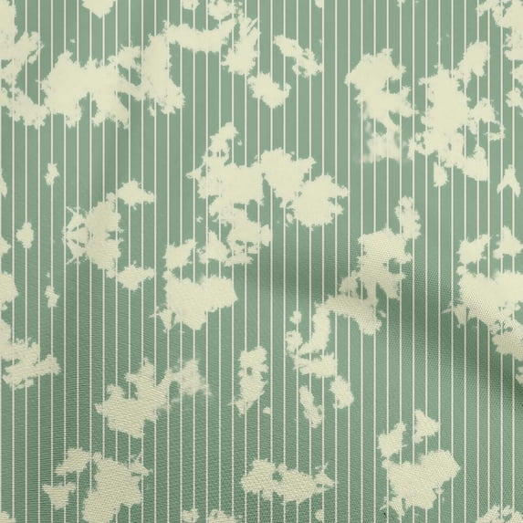 oneOone Georgette Viscose Dusty Teal Green Fabric Abstract-Smoke Stripe Craft Projects Decor Fabric Printed By The Yard 42 Inch Wide