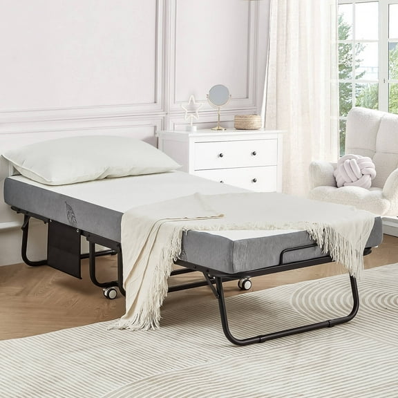Hommow Rollaway Bed, Folding Bed, Steel Folding Bed, Folding Cot