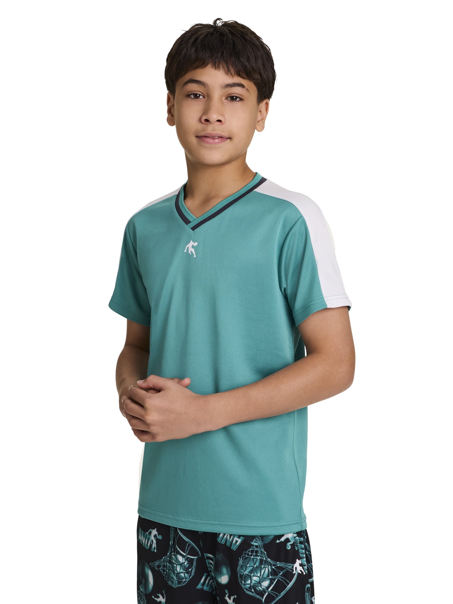 AND1 Boy's Athletic Motion Performance Short Sleeve T-Shirt, Sizes 4-18
