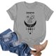 thumbnail image 3 of Gibobby Blusa Casual de Mujer Mujeres Casual Impresión Manga Corta Cuello Redondo Camiseta Suelta Blusa Tops(Gris,M), 3 of 4