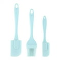 thumbnail image 2 of Silicone Spatula Set, DIY Bread Cake Butter Cream Scraper, Baking Mixing Tools Kitchen Gadgets, Blue, 2 of 4