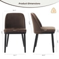 thumbnail image 4 of Yeshouse Sillas modernas para comedor, juego de 2 con cojines gruesos y estructura de madera para cocina o sala de estar, 4 of 7