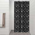 thumbnail image 2 of Black White Gothic Skull Hand Eye Pattern Shower Curtain 36"x72" ,Bathroom Decorative Shower Curtains Set with 12 Hooks,Modern Waterproof Washable Shower Curtain, 2 of 6