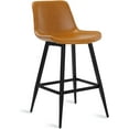 thumbnail image 7 of Dycanpo 26” Counter Height Bar Stools Set of 2, Modern Faux Leather, for Home Kitchen,Whiskey Brown, 7 of 7