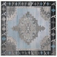 thumbnail image 2 of Traditional Rine Collection Area Rug 7'6" Square - Blue-Gray, 2 of 5