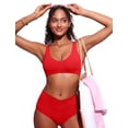 thumbnail image 3 of Top de Bikini CRZ YOGA con Relleno en V Rojo Talla S, 3 of 5
