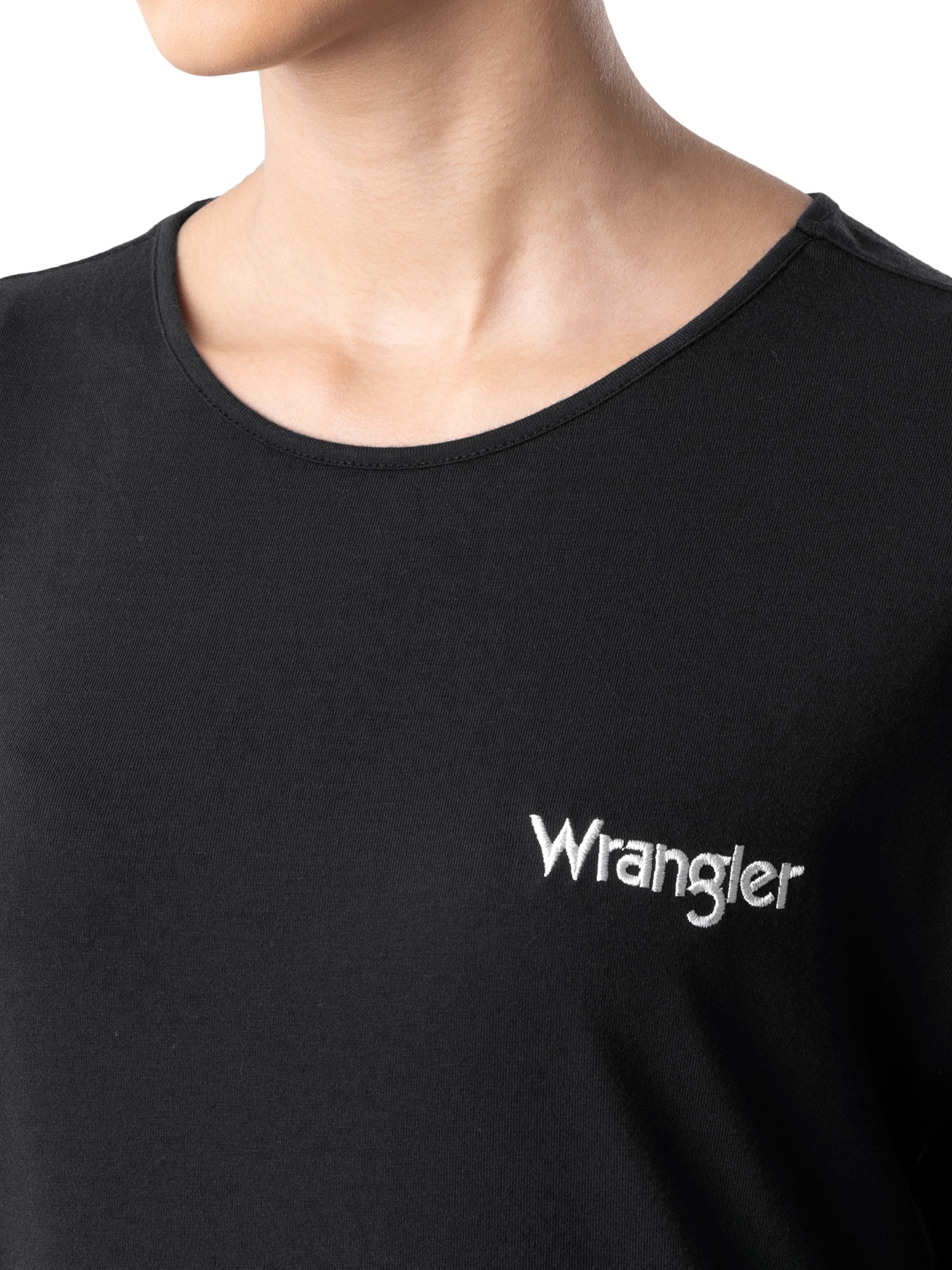 Wrangler Women's & Women's Plus Long Sleeve Top and Flannel Pajama Bottom, 2-Piece Set
