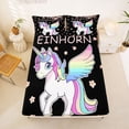 thumbnail image 5 of Erosebridal Cute Unicorn Queen Sheet Sets,Pink Flowers Cherry Blossom Bed Set For Kids Girls 4pcs, 5 of 6
