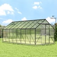 thumbnail image 3 of Outsunny Aluminum Greenhouse Polycarbonate Greenhouse with Rain Gutter, 3 of 10