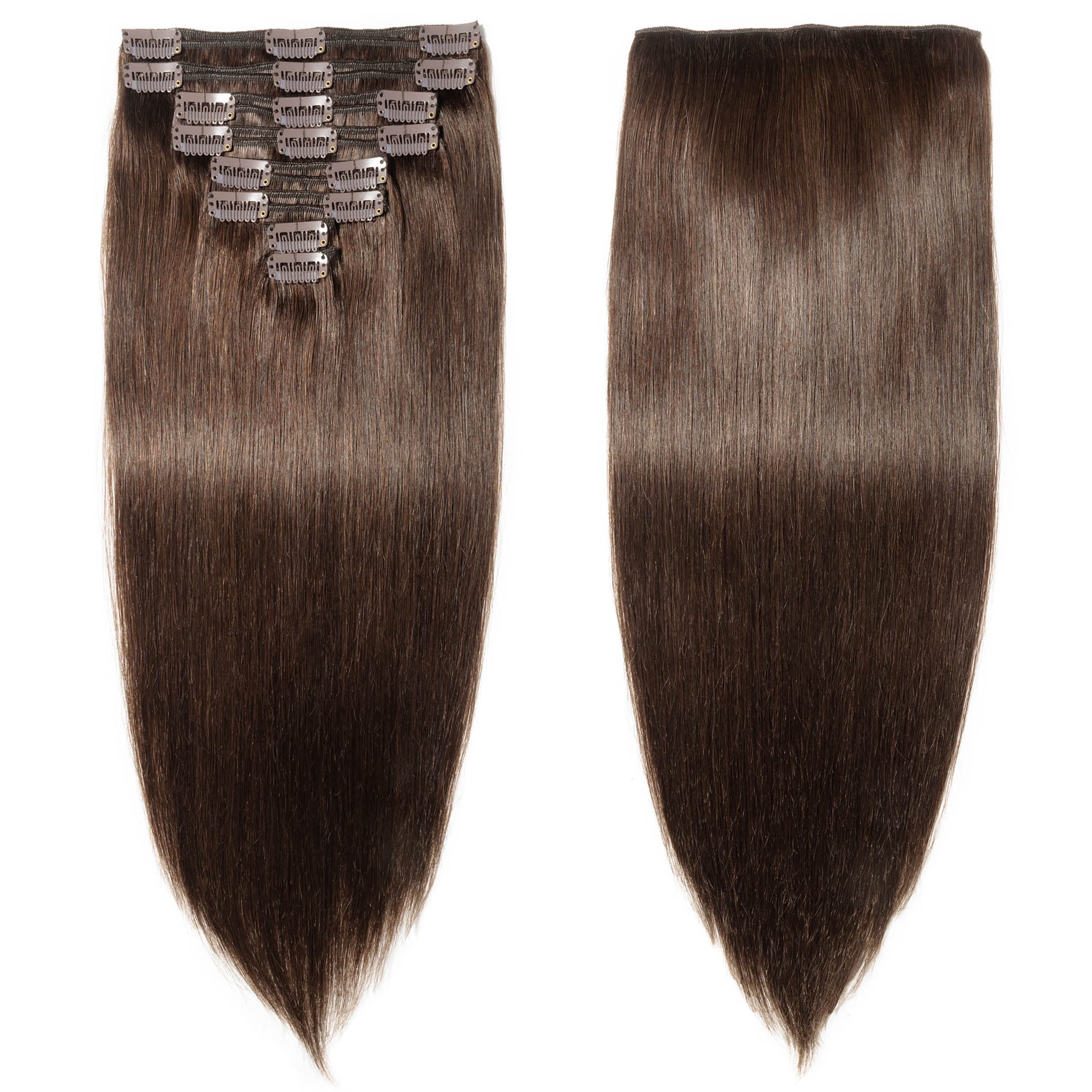 Snoilite 100 Remy Human Hair Real Thick Clip In Human Hair Extension