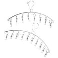thumbnail image 3 of Monyance sock dryer hanger 2pcs Clothes Drying Rack with 8/10 Clips for Towels and Diapers(15.75X7.09X1.18Inches), 3 of 11