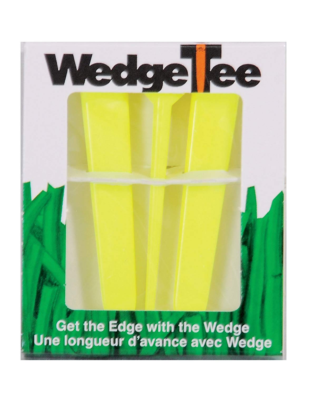 Golf Plastic Wedge Tees 3'' Yellow Tees, 1 pack
