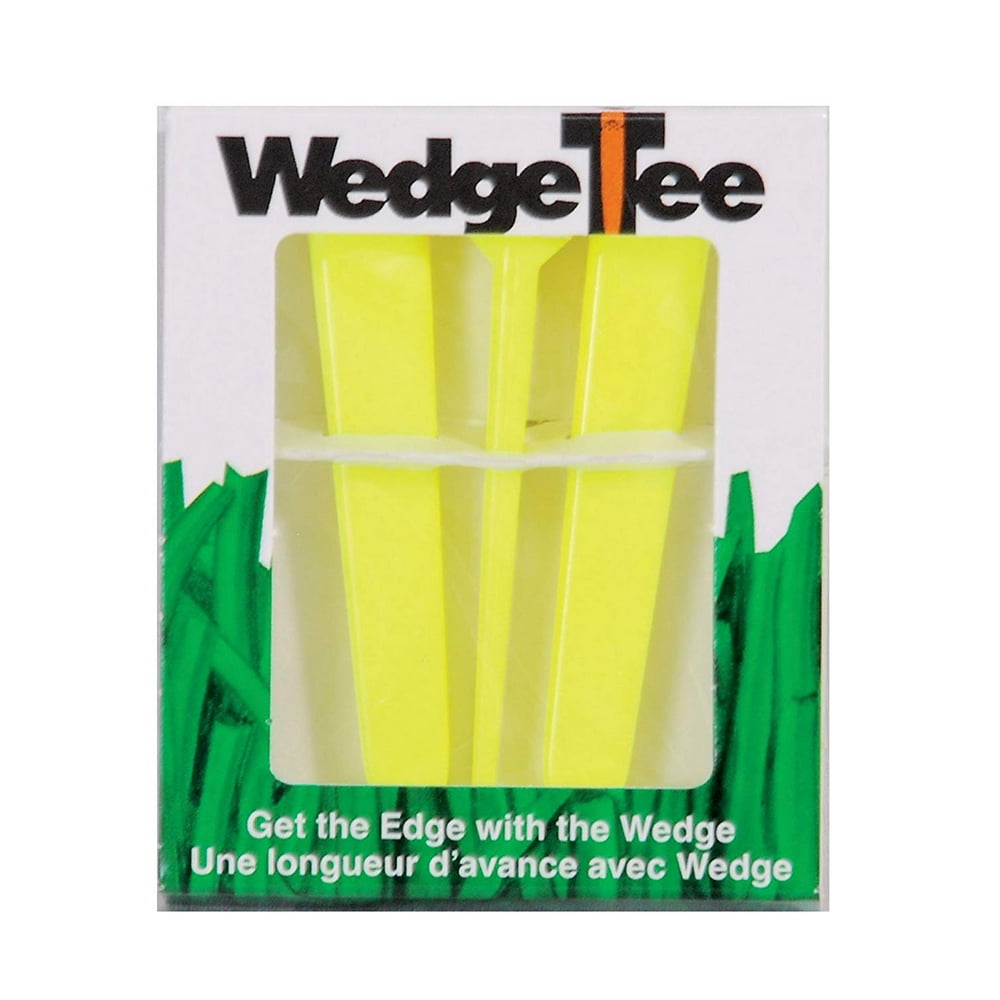Golf Plastic Wedge Tees 3'' Yellow Tees, 1 pack