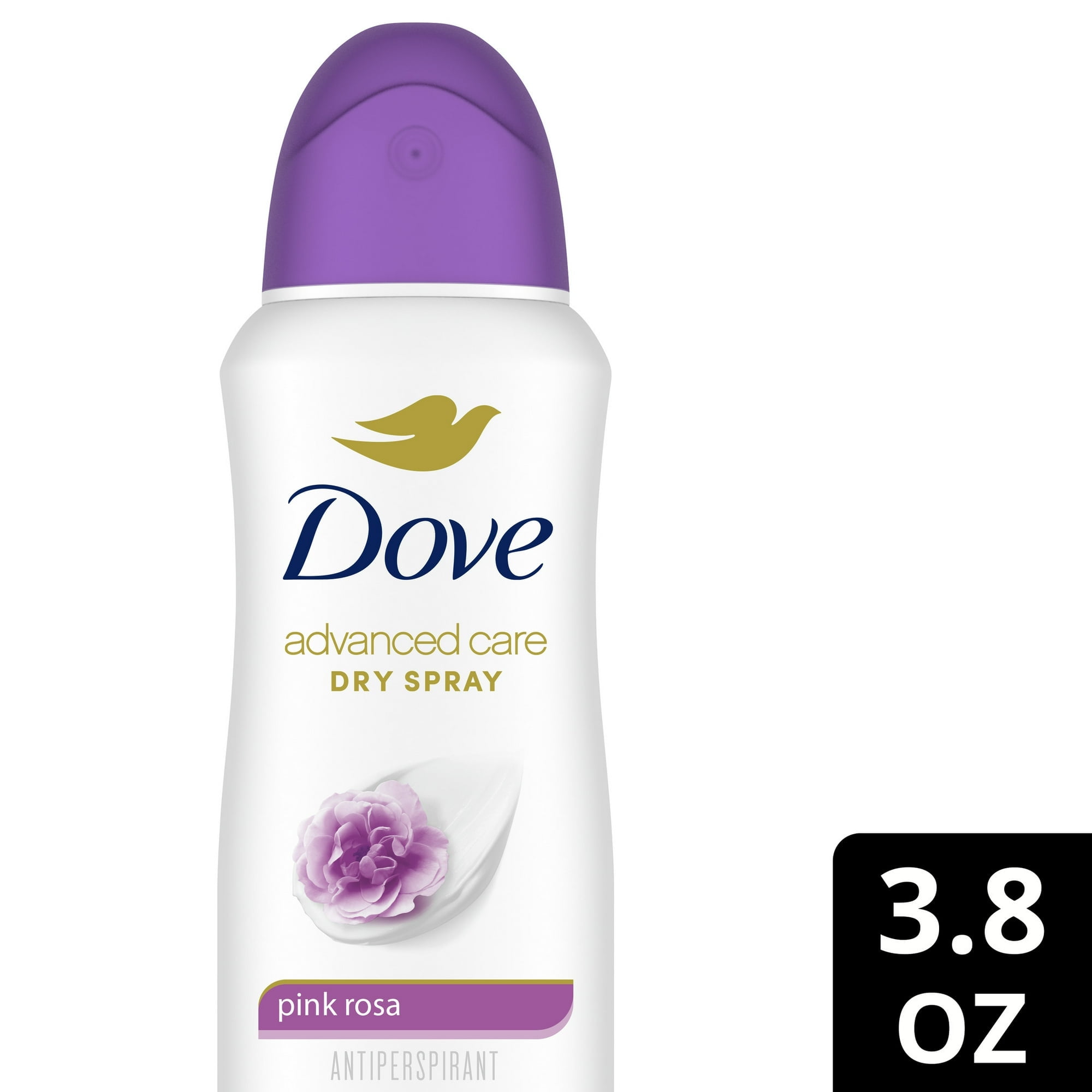 Dove Antiperspirant Deodorant Pink Rosa Clear Tone Dry Spray 3.8 oz - 2 Pack