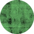 thumbnail image 1 of Ahgly Company Indoor Round Abstract Emerald Green Modern Area Rugs, 6' Round, 1 of 4
