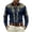 Navy, variant on GJSYRH Western Shirts for Men Casual Retro Printed Cowboy Shirts Long Sleeve Slim Fit Button Down Shirt Outfits M