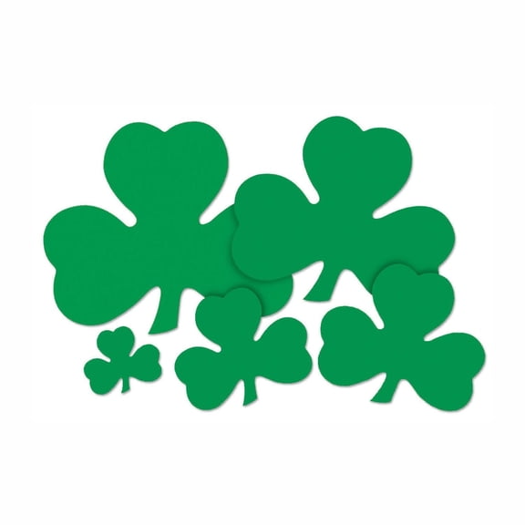 Beistle St. Patricks Day Party Printed Shamrock Cutout (Case of 144)