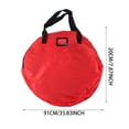 thumbnail image 3 of Bjutir Christmas Wreath Storage Container Red Round Christmas Ornament Storage Bag With Handle Zippers Large Container Christmas Decorations Storage Bags 20*90Cm, 3 of 8