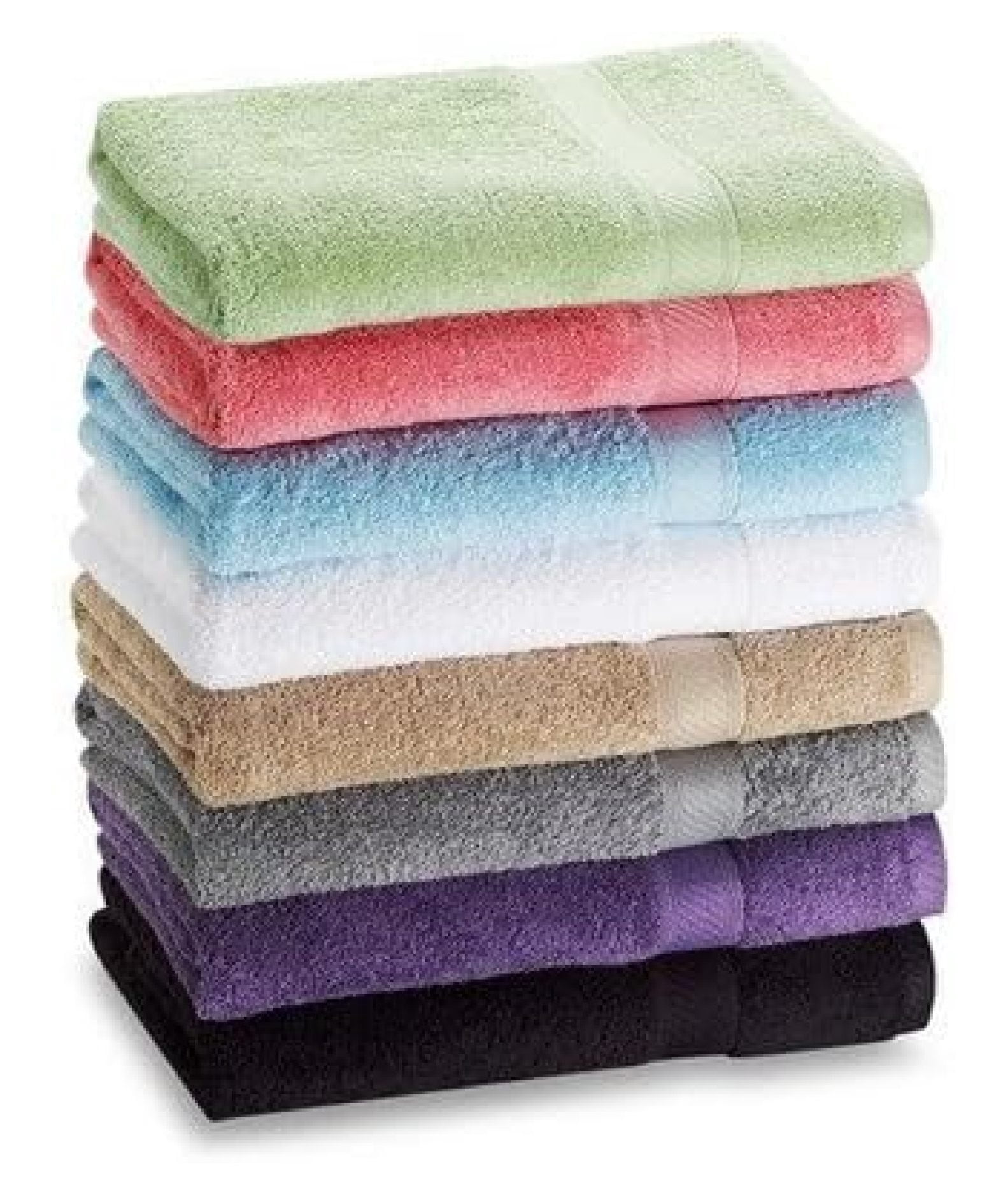 6-Pack Bath Towels - Extra-Absorbent - 100% Cotton - 27" x 52"
