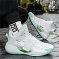thumbnail image 5 of Novetra Men's Basketball Shoes Breathable Anti Slip Wear Resistant Super Light Sneakers Outdoor Cushioning Workout Fashion Running - A-WHITE_4, 5 of 5