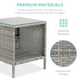 thumbnail image 6 of Best Choice Products 3-Piece Outdoor Wicker Conversation Patio Bistro Set, w/ 2 Chairs, Table -Gray/Black, 6 of 8