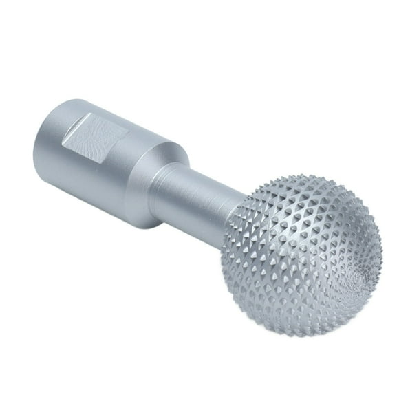 High-Performance Carbon Steel Rotary Burr with Spherical Head for Precision Grinding and Carving, Compatible with Angle Grinders, 14mm Silver, Ideal for Metalwork, Wood Carving, and Crafting