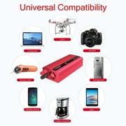LVYUAN 2600 Watts Peak Power Inverter Modified Sine Wave DC 12V to AC 110V 120V Car Converter 2 AC Outlets + USB Adapter USB Charger for Car, RV, Camping & Home Backup Red