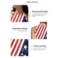 thumbnail image 3 of Biekopu Women Independence Day Tank Tops, Adults Slim-fit Star  Stripe Print Round Neck Crop Tops, 3 of 5