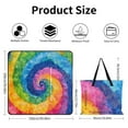 thumbnail image 2 of Colorful Tie Dye Vortex Picnic Blanket Waterproof Outdoor Beach Blanket Hand-held Pad Suitable for Travel, Camping, Beach, Family Gatherings, 2 of 7