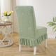 thumbnail image 5 of Funda de silla elástica de punto con diseño de pata de gato | Franela jacquard gruesa | Diseño de una sola pieza con volantes | Funda elástica para silla de comedor para decoración del hogar, 5 of 6