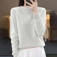 thumbnail image 2 of yillto Womens Mock Neck Sweater Soft Long Sleeve Warm Lightweight Undershirts Tops for Fall Winter, 2 of 6