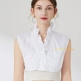 thumbnail image 7 of LoudSung Fake Collar Detachable Half Shirt Blouse False Collar Cardigan Ruffle V Stand Type for Women Girls, 7 of 7