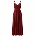 thumbnail image 7 of Lenpel Wedding Guest Dresses for Women Elegant V Neck Sleeveless Tank Dresses Fashion Pleated High Waist Dresses for Evening Party Cocktail, 7 of 7
