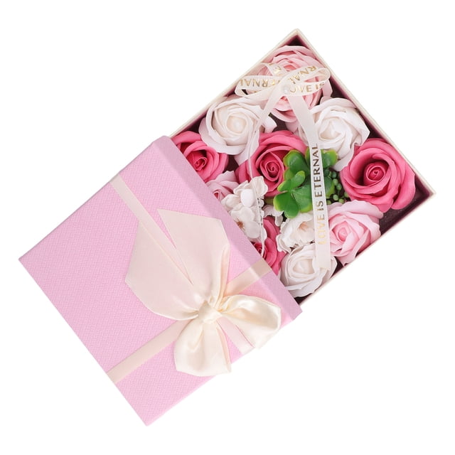 Caja de regalo de jabón de flores, jabón de flores de rosas de simulación, jabón de baño de flores de rosas, jabón de flores, funcionalidad de alta precisión