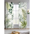 thumbnail image 2 of Green Leaves Sheer Curtains 84 Inch Length 2 Panels Set for Living Room/Bedroom, Summer Botanical Farmhouse Watercolor Leaf Kitchen Curtains Grommet Semi-Sheer Curtains Window Treatments 42"x84"x2, 2 of 7