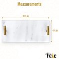 thumbnail image 3 of Bandeja portatoallas para invitados Fete White Marble para baño, 3 of 8