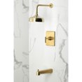 thumbnail image 2 of Kingston Brass KB6347CML Manhattan Single-Handle Pressure Balanced Tub and Shower Faucet, Brushed Brass, 2 of 7