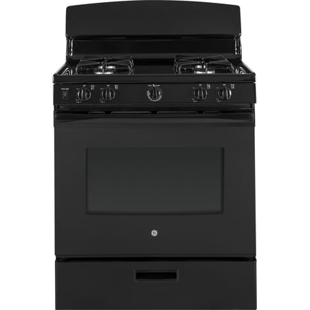 GE JGBS30DEKBB 30 Inch Freestanding Gas Range with 4 Sealed Burner Cooktop in