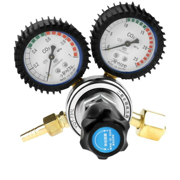 Peggybuy CO2 Gas Bottle Regulator Carbon Dioxide Welding Pressure Reducer Gauge Flowmeter