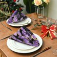 thumbnail image 6 of Iauyy Satin Napkins Set of 1- Beautiful Butterfly- Purple DIY Printing Decoration Cloth Napkin- Easy Care for Home/Party, 6 of 8