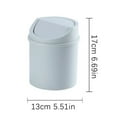 thumbnail image 2 of ionze Clearance! Mini Tabletop Trash Can with Creative Cover Trash Can for Kitchen Living Room Restaurant Bar (Z-Gray 2), 2 of 3