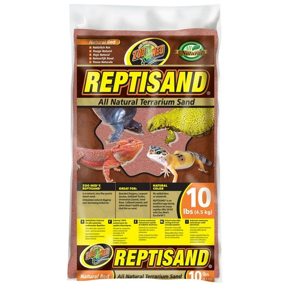 Zoo Med ReptiSand Natural Red [Reptile Sand and Gravel, Wholesale Reptile Clearance, Reptile Supplies] 30 lb (3 x 10 lb)