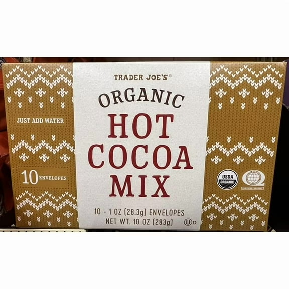 Trader Joe's USDA Organic LIMITED TIME Hot Cocoa Mix Chocolate (10 packs)