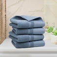 thumbnail image 2 of Unique Bargains 100% Cotton Absorbent Hand Towel Set 14"x30" Steel Blue 4 Pcs, 2 of 8