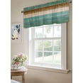 thumbnail image 6 of Valances for Windows Green Brown Rod Pocket Cafe Window Treatments Valance Curtains for Kitchen Bathroom Laundry Basement Windows 54"x18", 6 of 9