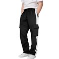 thumbnail image 3 of MKOSPLRT Cargo Sweatpants for Boy 3-14Y Baggy Jogger Bottoms Elastic Waist Color Block Sweat Pants with Pocket, 3 of 7